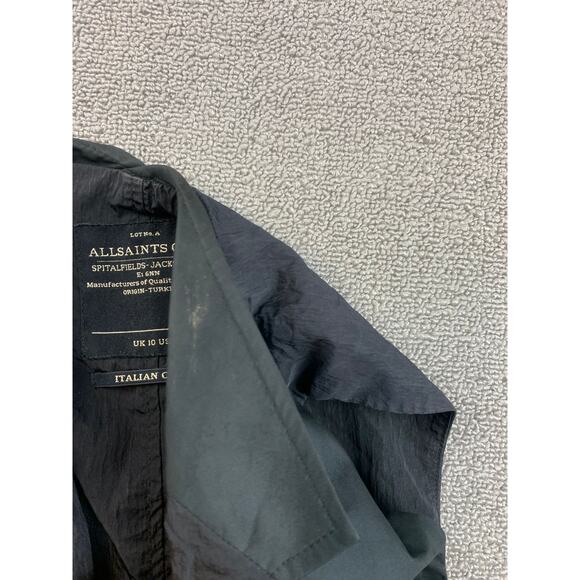 AllSaints Sleeveless Blazer Vest Womens US 6 UK 10 Black Italian Cloth Tailored - Picture 9 of 11